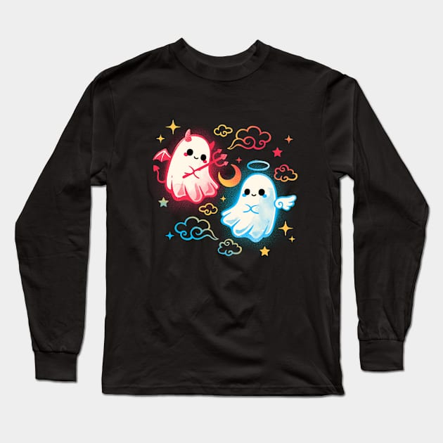 Angel devil ghosts Long Sleeve T-Shirt by NemiMakeit